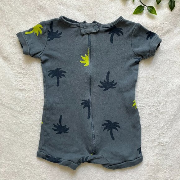 Joe Fresh Baby Romper 3-6M | Palm Tree Print | Short Sleeve Summer One-Piece - Picture 16 of 16